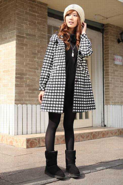 AZA奥佐娅 09冬装新品 格子连帽女式大衣WM2838 - den637911 - Alinmna