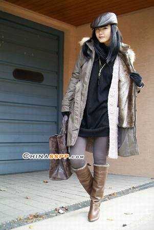 服饰搭配技巧:美女示范4款超显瘦棉服巧搭 - shuijingrainbow - 七彩服饰的博客