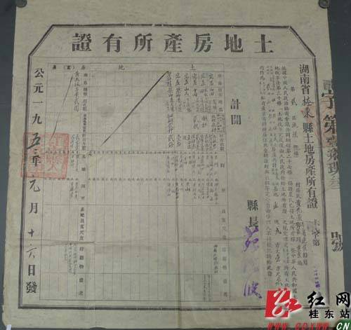 地摊淘的新中国第一代土地房产证