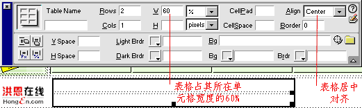 设置表格对齐方式