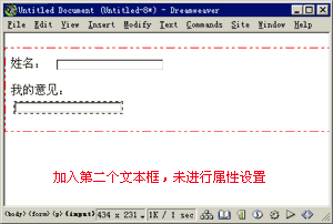 加入第二个文本框的页面