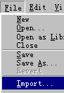 导入文件菜单