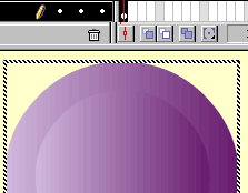 放在工作区中的按钮