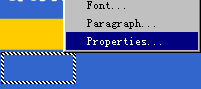文本框属性菜单