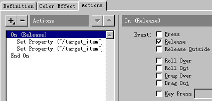 left按钮的Actions