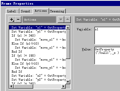 第2个控制影帧的Actions
