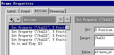 第3个控制影帧的Actions
