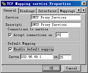 TCP Mapping service Prqperties