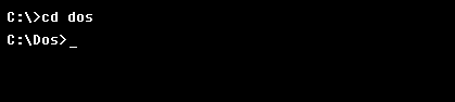 命令:cd dos