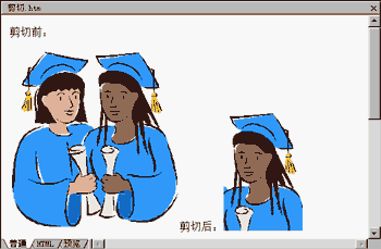 剪切前后的图象比较