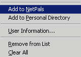 选择Add to NetPals