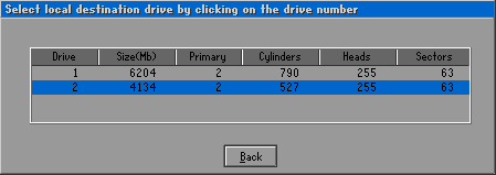 选择硬盘的画面