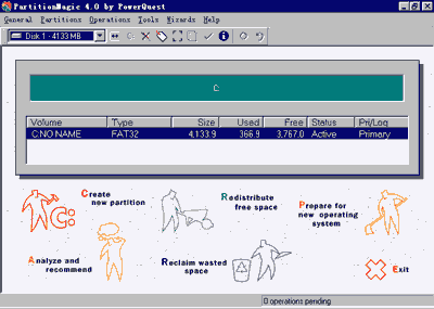 “魔术分区“的启动界面