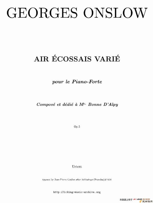 ١Air Ecossais Varie Op.5