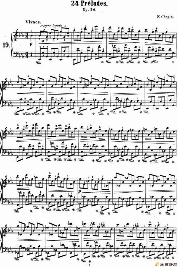 ١Ф 24׸ǰ Op.28 No.19 E