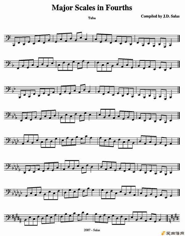 ͭܡMajor Scales in 4ths - Tuba