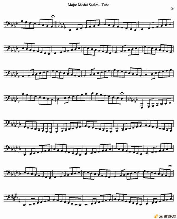 ͭܡMajor Modal Scales - Tuba