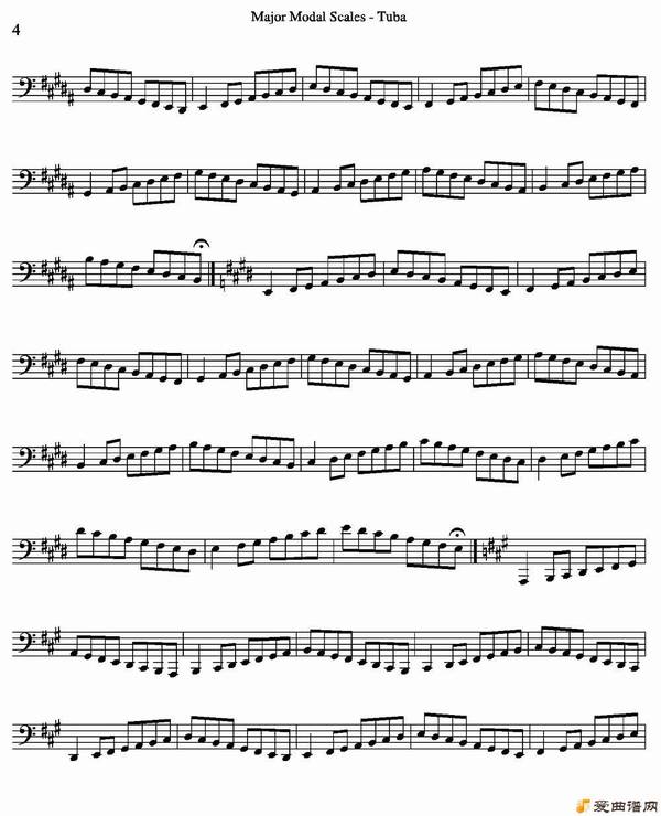 ͭܡMajor Modal Scales - Tuba