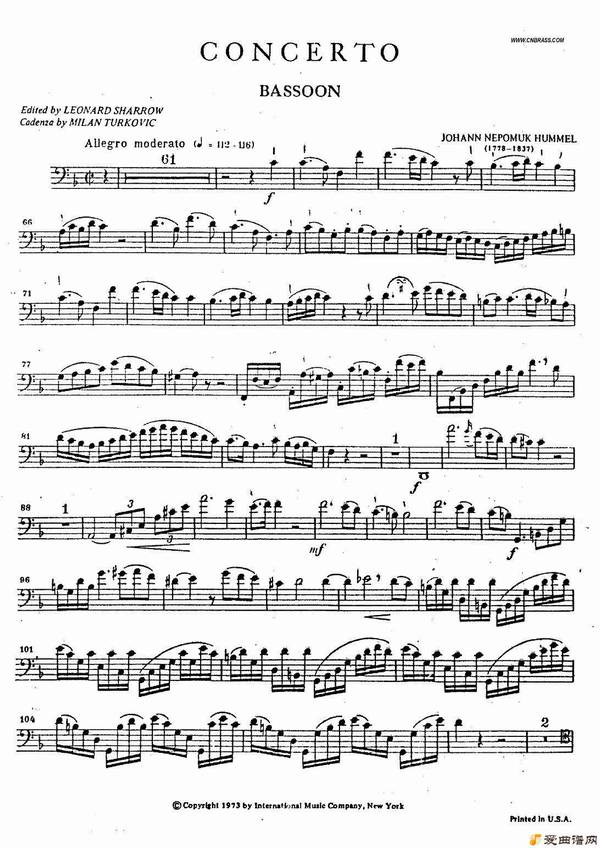 ͭܡhumel - CONCERTO bassoon