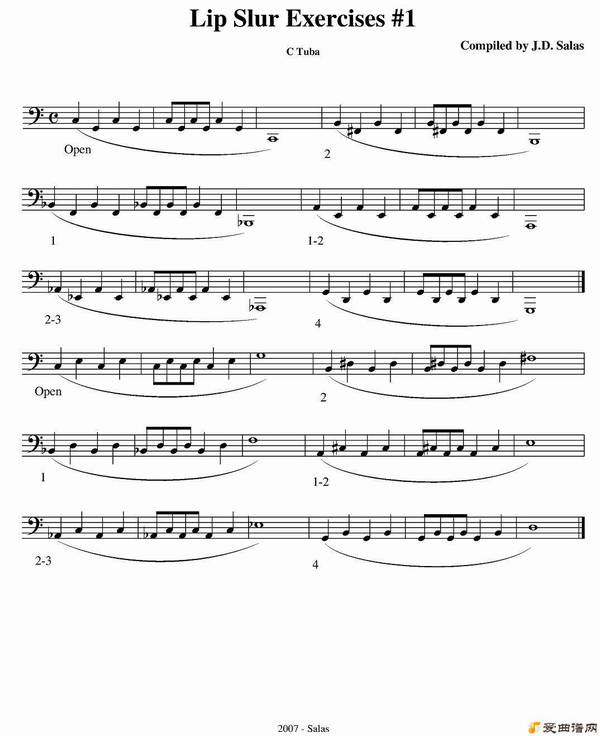 ͭܡLip Slur Exercise  - C Tuba