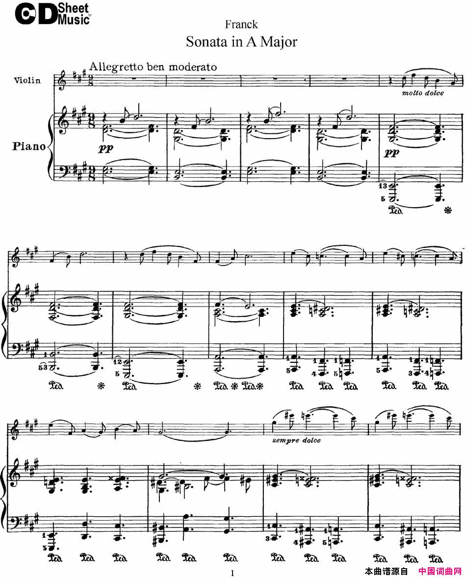 ٣FranckSonatainAMajorС+ٰ
