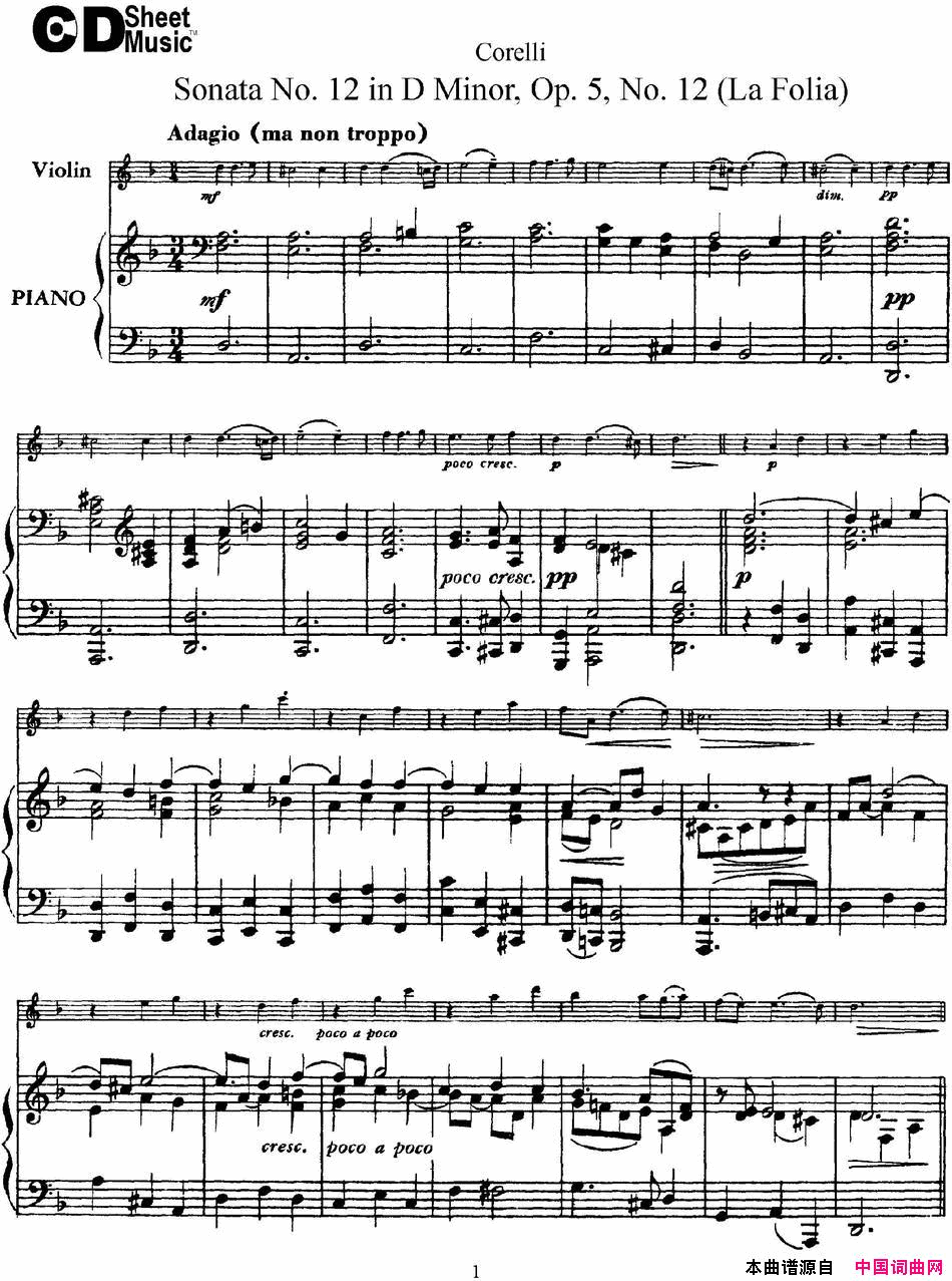 ٣SonataNo.12inDMinorOp.5No.12С+ٰ