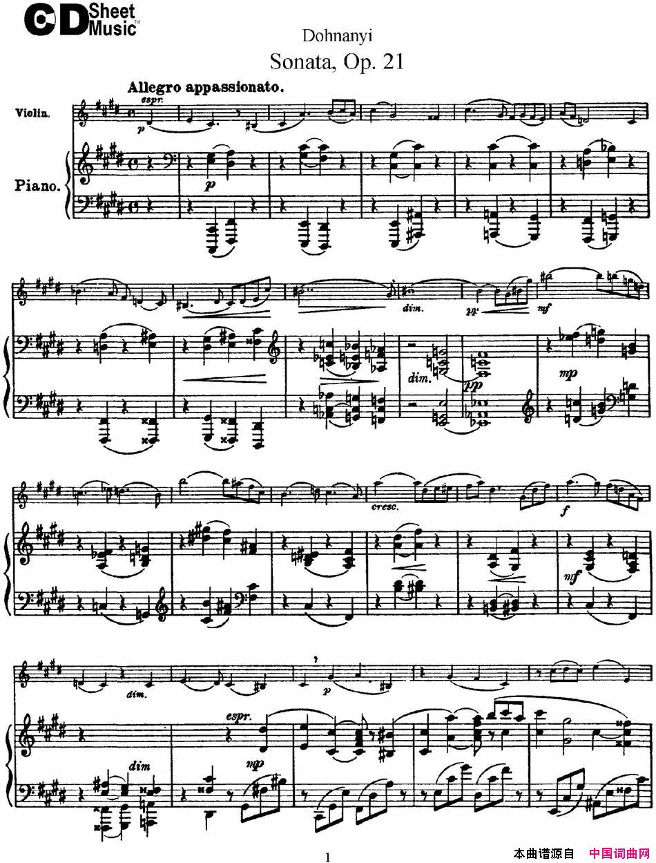 ٣DohnanyiSonataOp.21С+ٰ