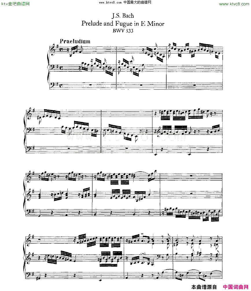 PreludeandFugueinEMinor--BWV533ܷ