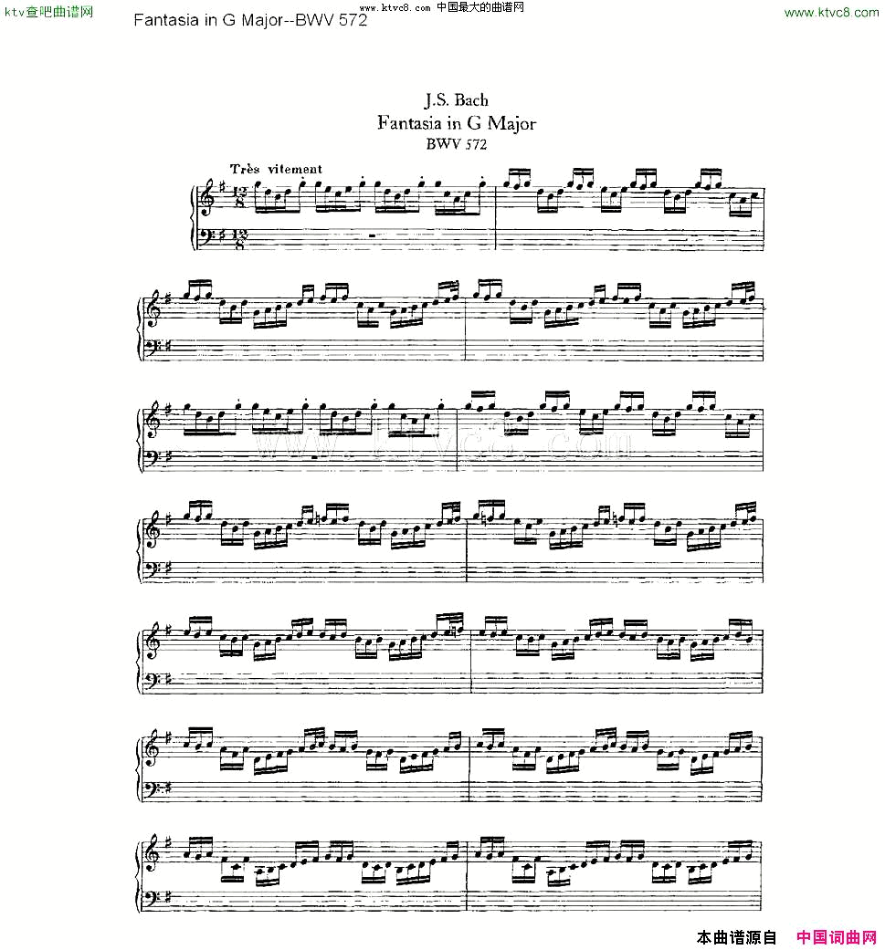 FantasiainGMajor--BWV572ܷ