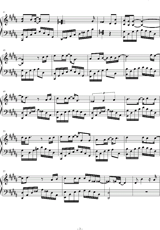 无法开口钢琴谱