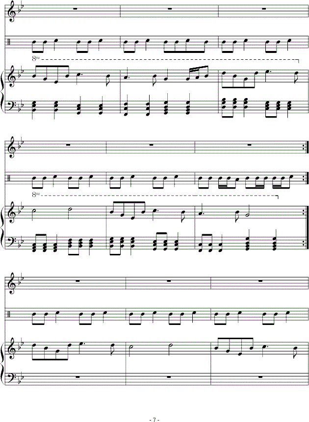 老人与海钢琴谱