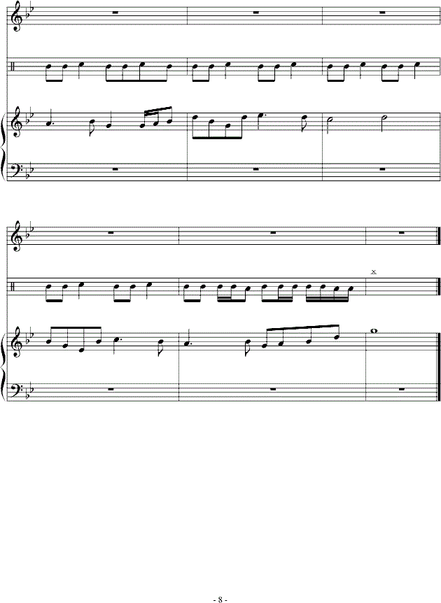 老人与海钢琴谱