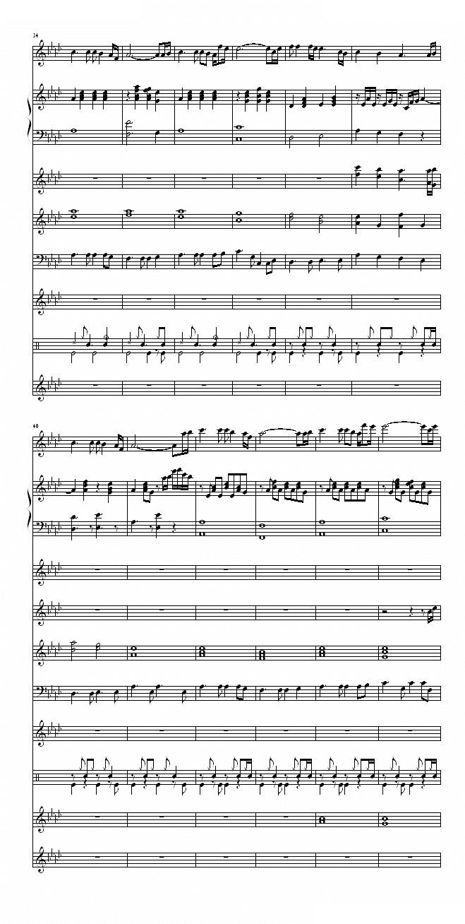 只要你过得比我好钢琴谱