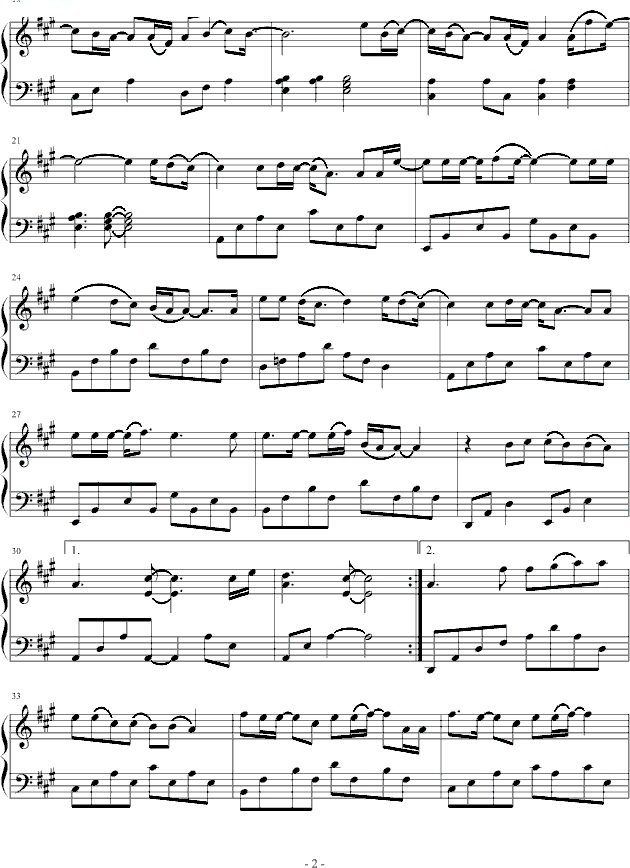 闭上眼默念3遍钢琴谱