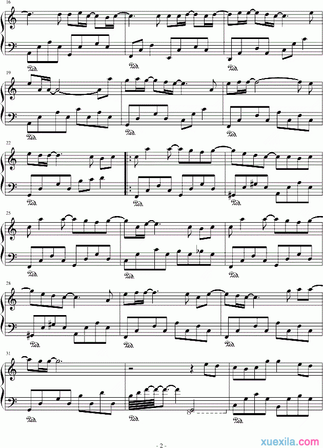 罗志祥爱转角钢琴谱