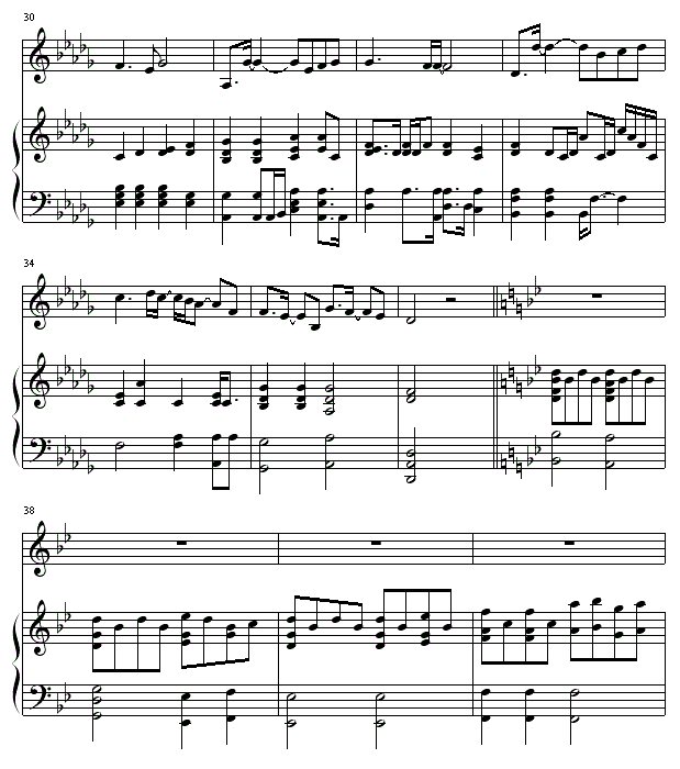 周杰伦黑色幽默钢琴谱