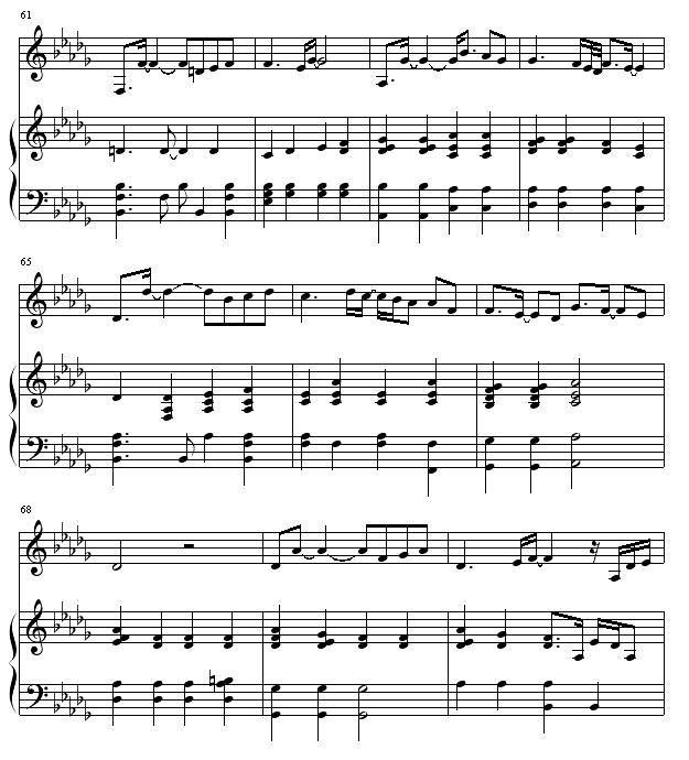 周杰伦黑色幽默钢琴谱