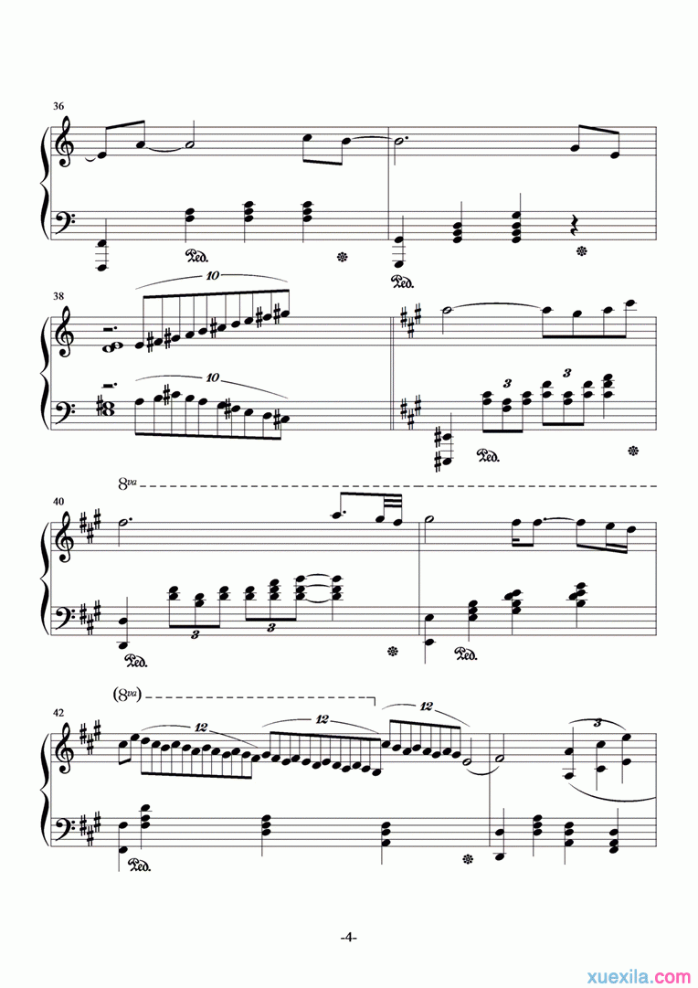 沙宝亮暗香钢琴谱