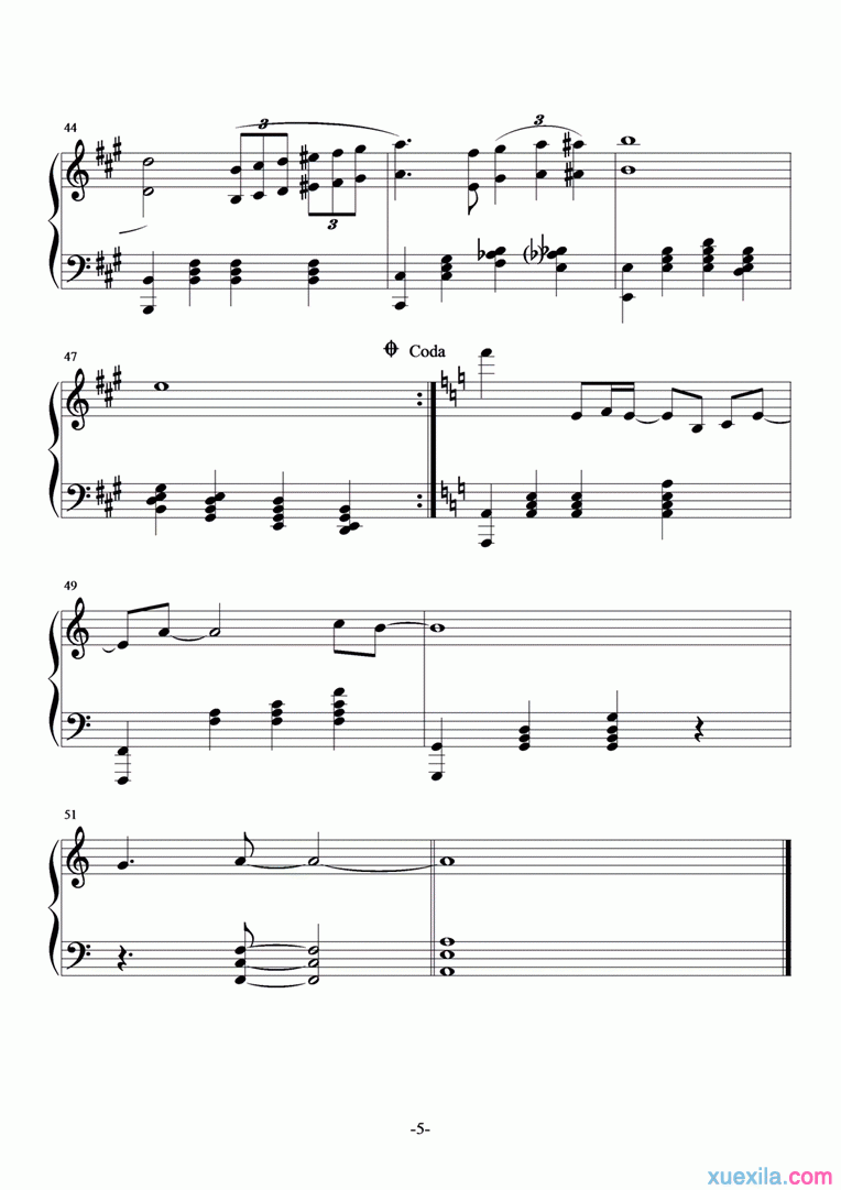 沙宝亮暗香钢琴谱