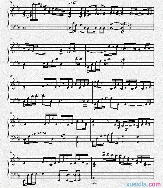 up where we belong柔钢琴谱