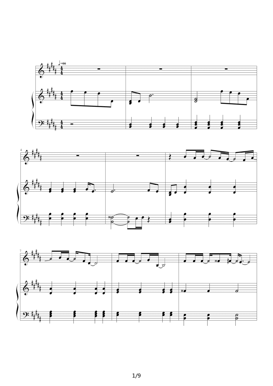 陶喆爱我还是他钢琴谱