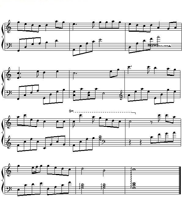 张韶涵隐形的翅膀钢琴谱