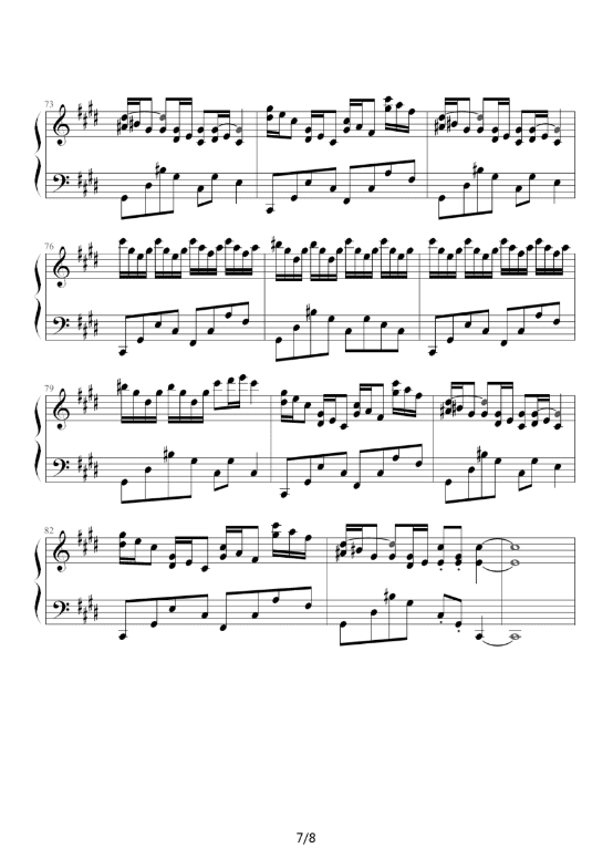 克罗地亚狂想曲钢琴谱