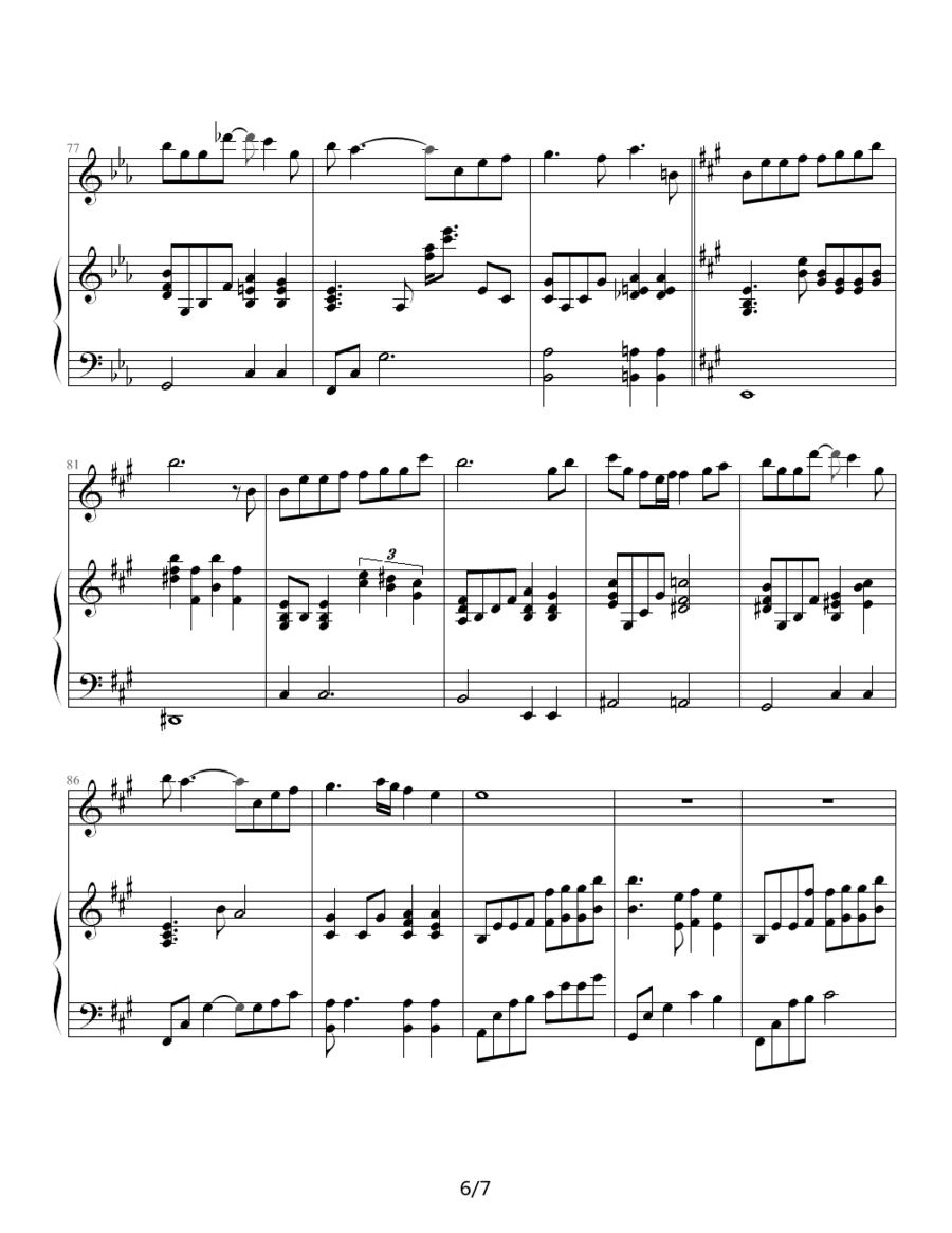 中岛美嘉樱花纷飞时钢琴谱