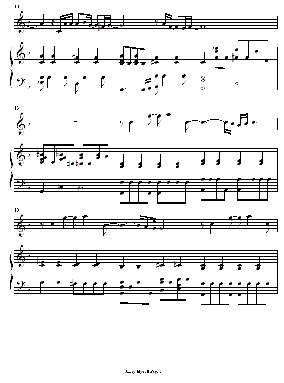 Eric Carmen all by myself钢琴谱