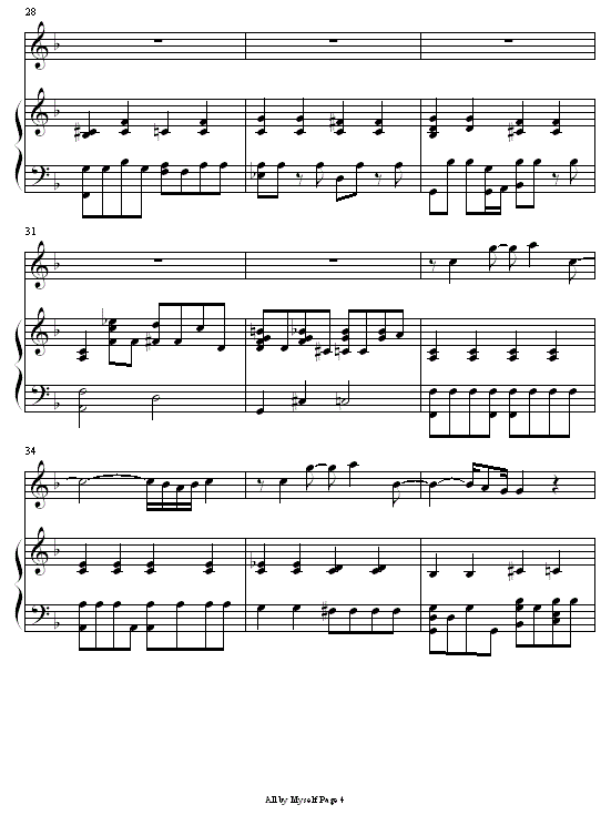 Eric Carmen all by myself钢琴谱