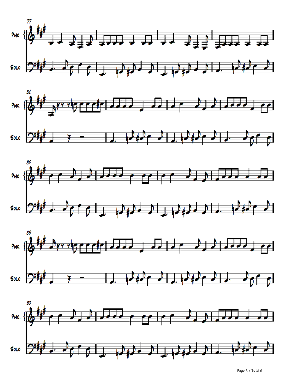 梅根·特瑞娜 All About That Bass钢琴谱