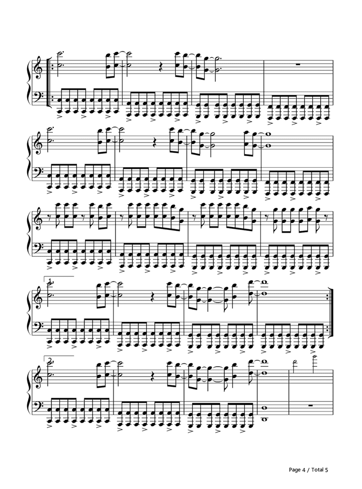 艾薇儿Alice钢琴谱完整版