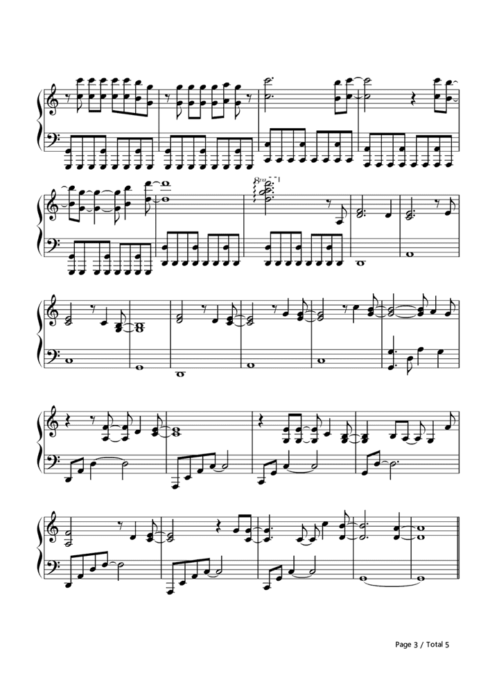 艾薇儿Alice钢琴谱完整版