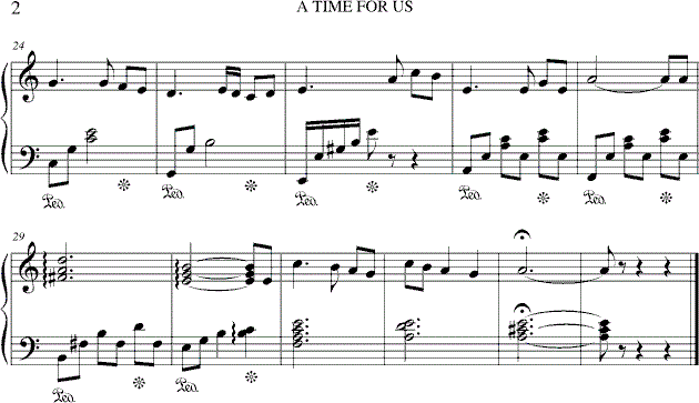 A time for us钢琴谱